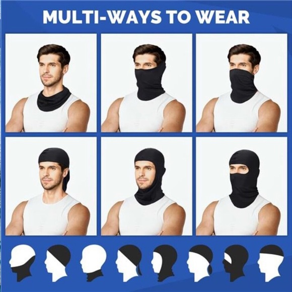 6 Pack Balaclava Ski Face Mask: Cooling Neck Gaiter Full Head Mask Face Cover - Picture 6 of 8